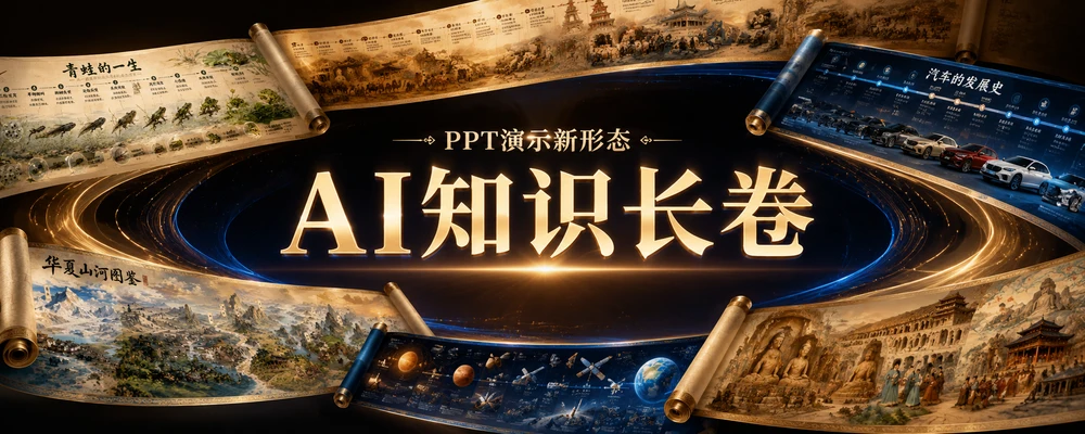 PPT表达新形态：一套提示词做出AI知识长卷