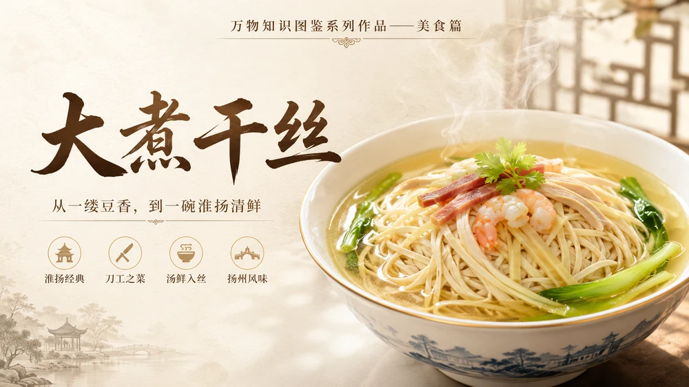 万物知识图鉴系列作品PPT——大煮干丝