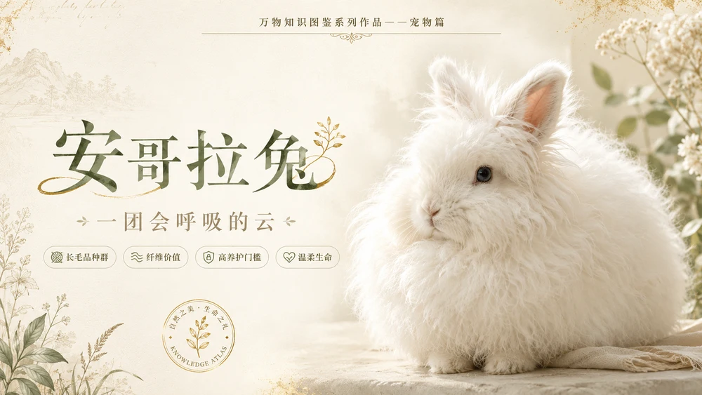 万物知识图鉴系列作品PPT——安哥拉兔
