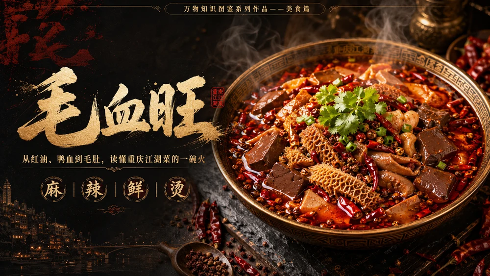 万物知识图鉴系列作品PPT——毛血旺