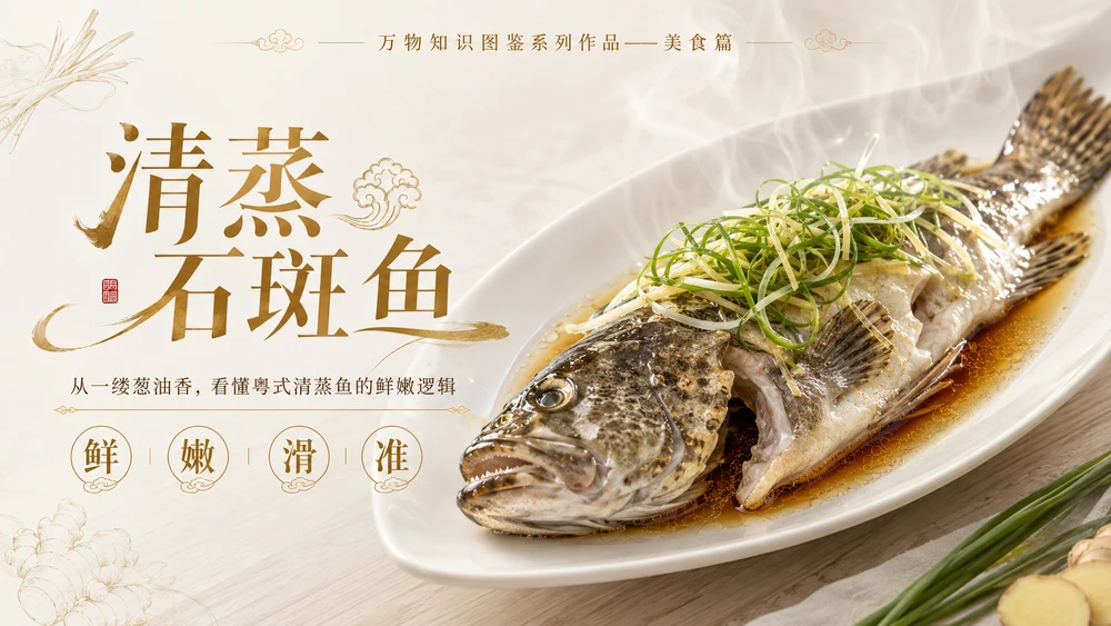 万物知识图鉴系列作品PPT——清蒸石斑鱼