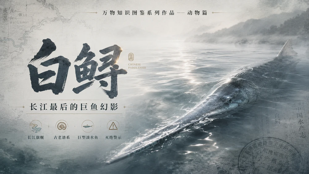万物知识图鉴系列作品PPT——白鲟
