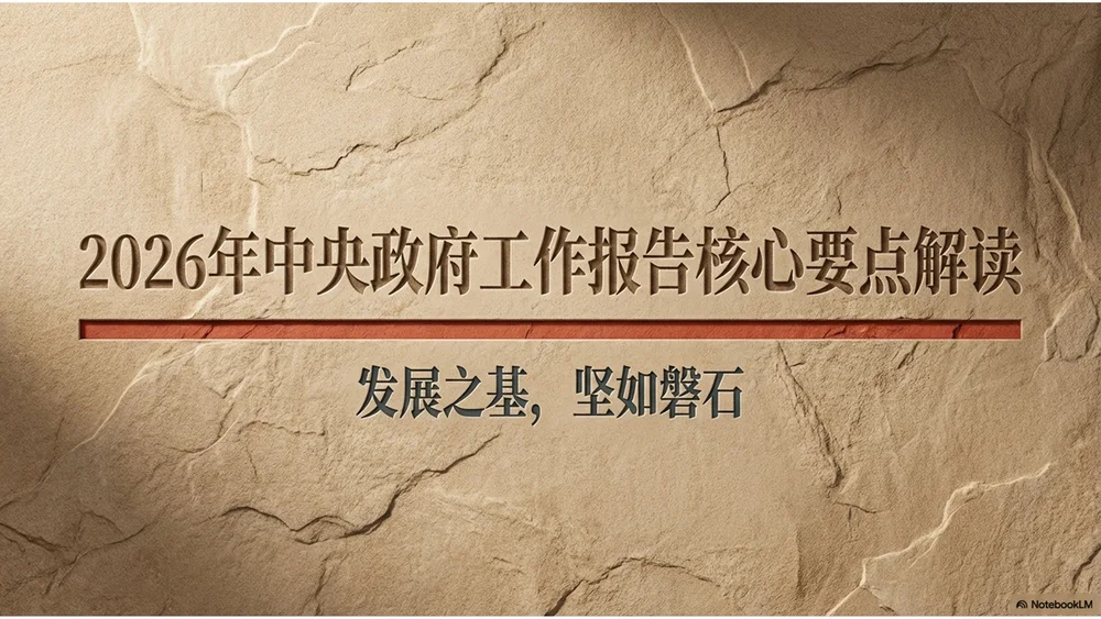 砂岩纹理风格政府工作报告PPT