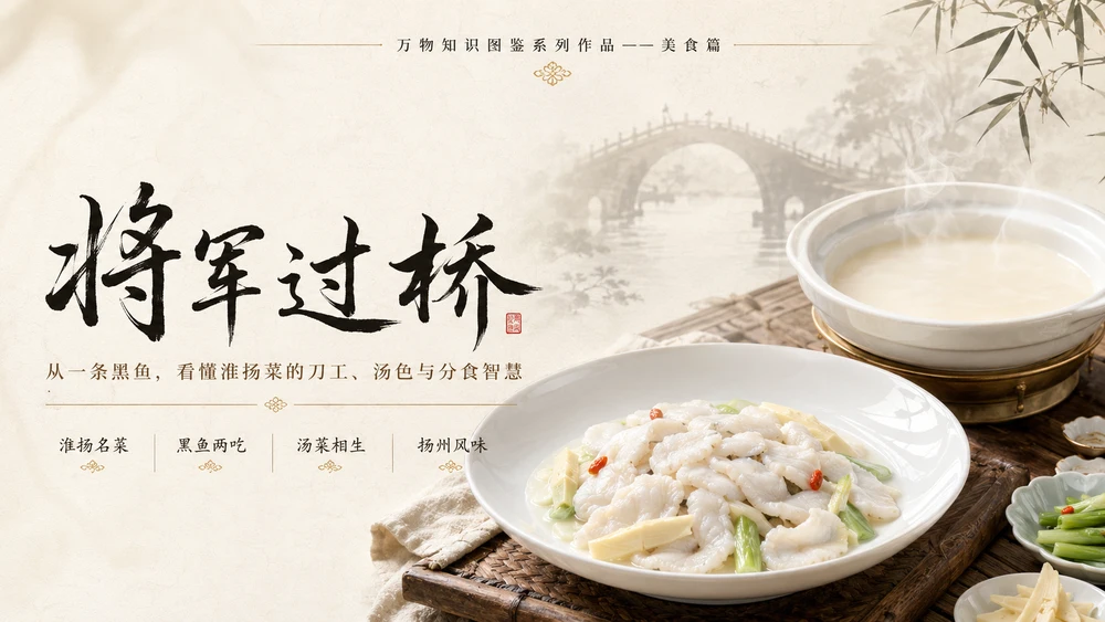 万物知识图鉴系列作品PPT——将军过桥
