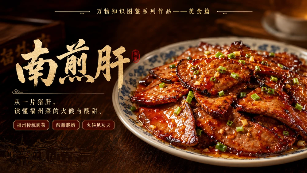 万物知识图鉴系列作品PPT——南煎肝