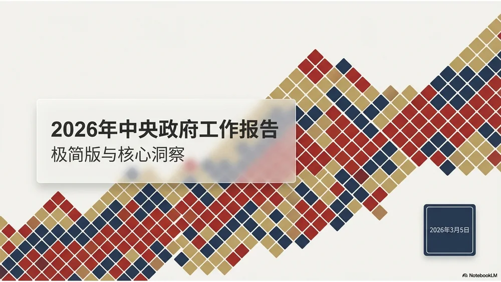 马赛克艺术风格政府工作报告PPT