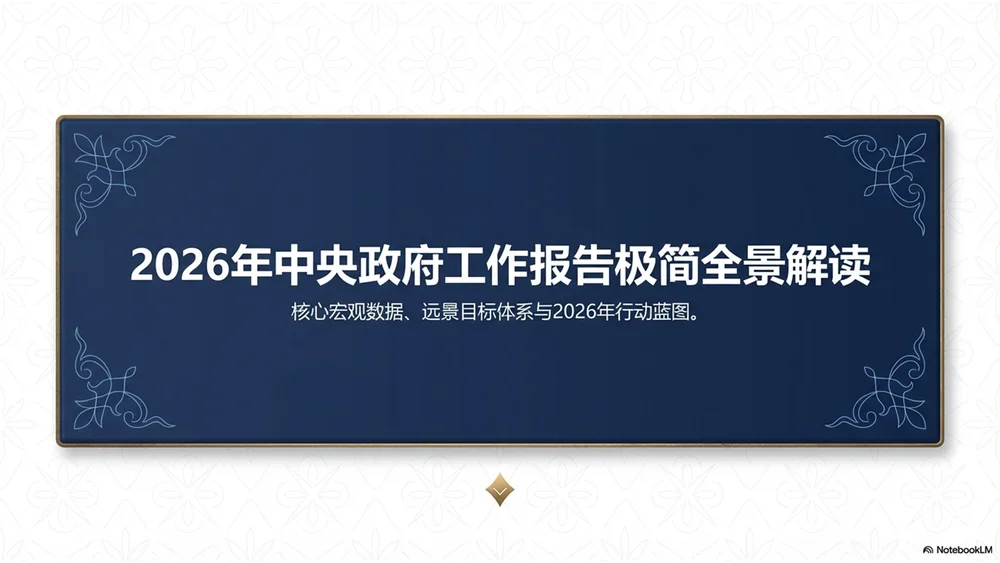 葡萄牙传统蓝瓷砖风格政府工作报告PPT