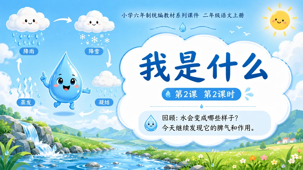 小学六年制统编教材系列课件——二年级语文上册第2课（2）：我是什么