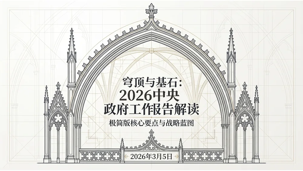哥特式风格政府工作报告PPT