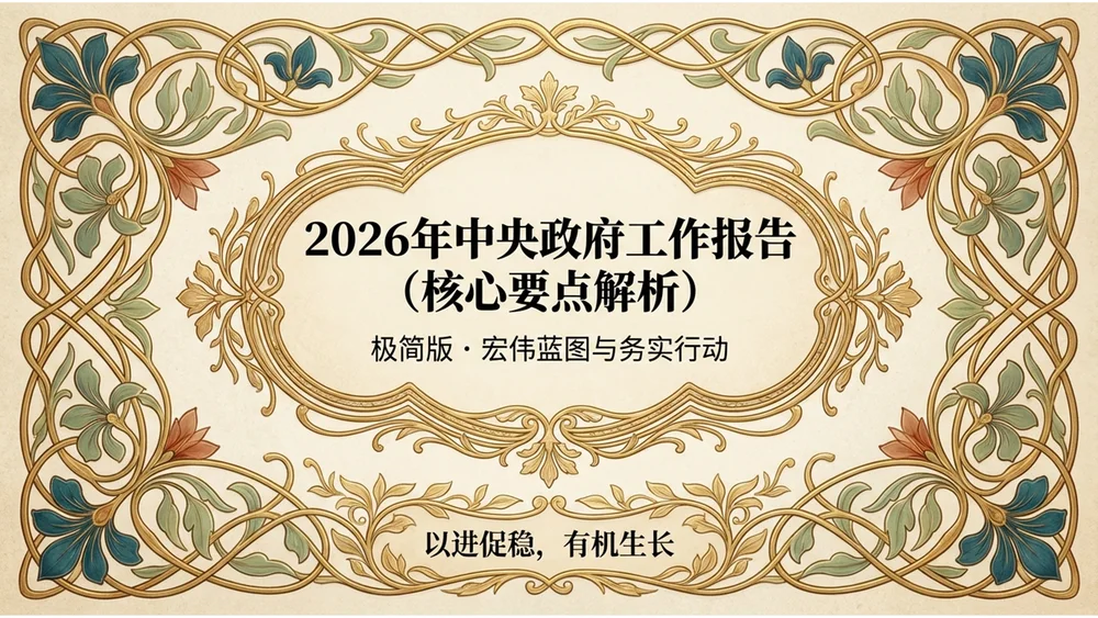 新艺术风格政府工作报告PPT