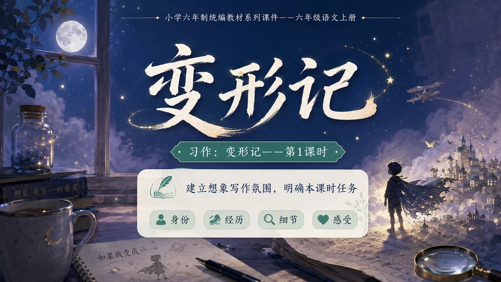 小学六年制统编教材系列课件——六年级语文上册习作（1）：变形记