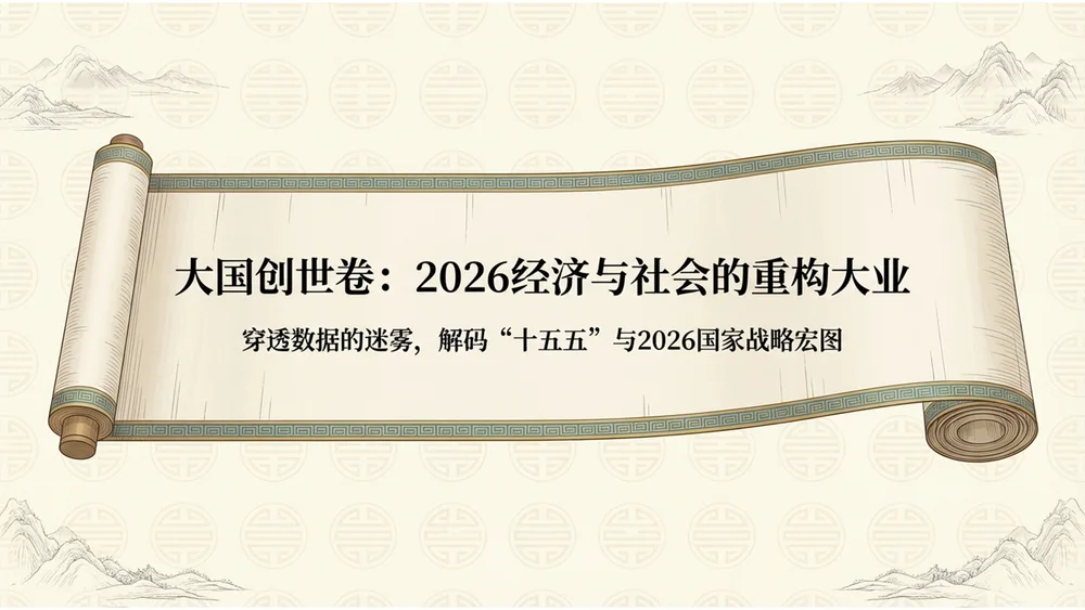 中国神话风格政府工作报告PPT