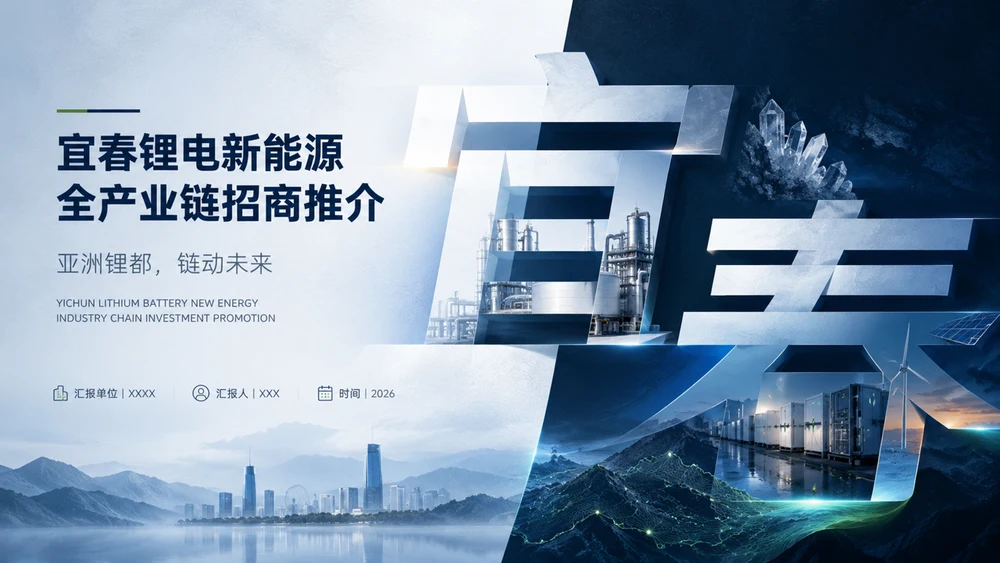 宜春锂电新能源全产业链招商推介PPT