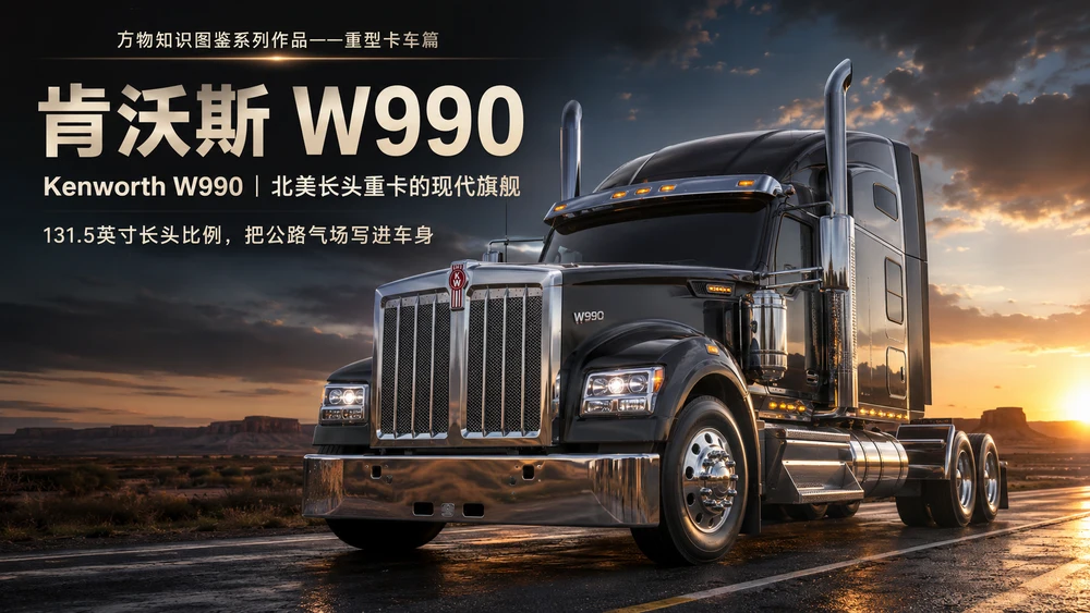 万物知识图鉴系列作品PPT——肯沃斯W990