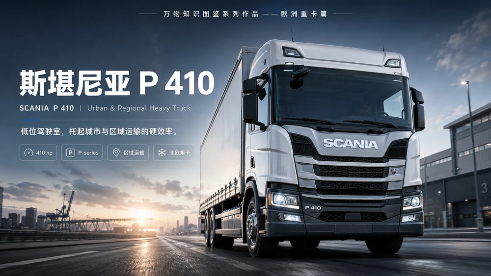 万物知识图鉴系列作品PPT——斯堪尼亚P 410