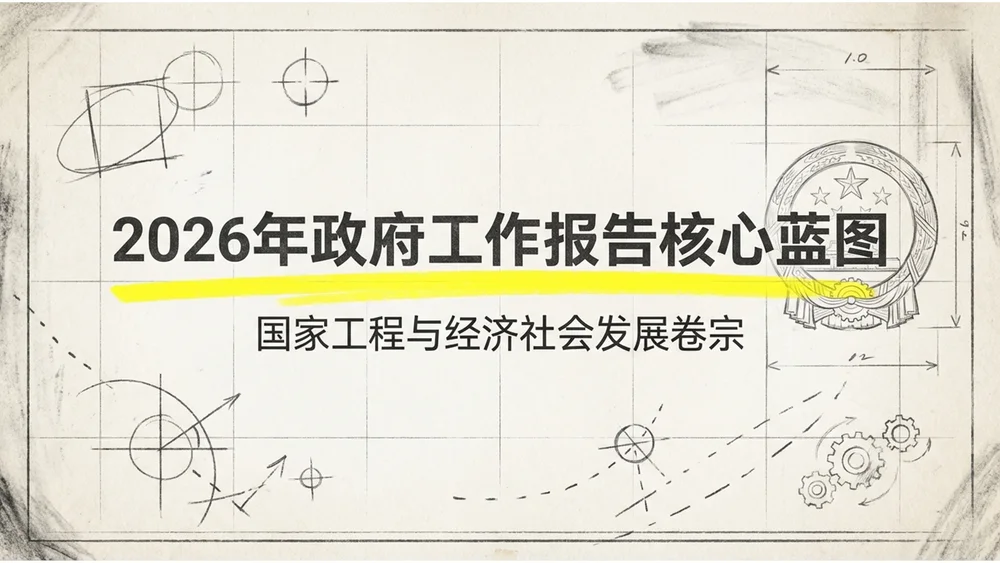 素描手绘涂鸦风格政府工作报告PPT