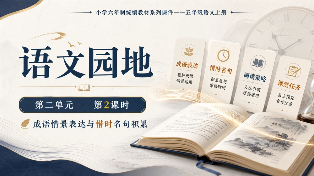 小学六年制统编教材系列课件——五年级语文上册：第二单元语文园地（2）