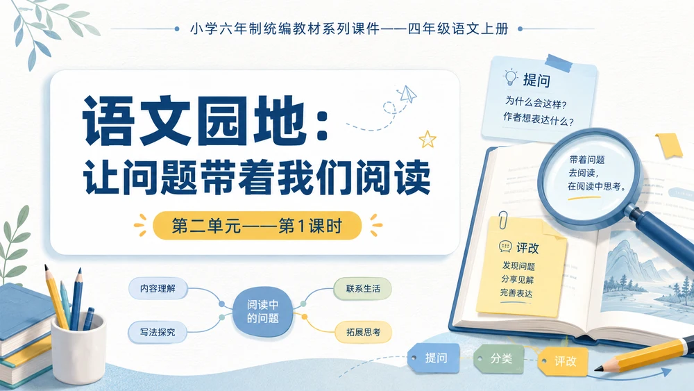 小学六年制统编教材系列课件——四年级语文上册：第二单元语文园地（1）