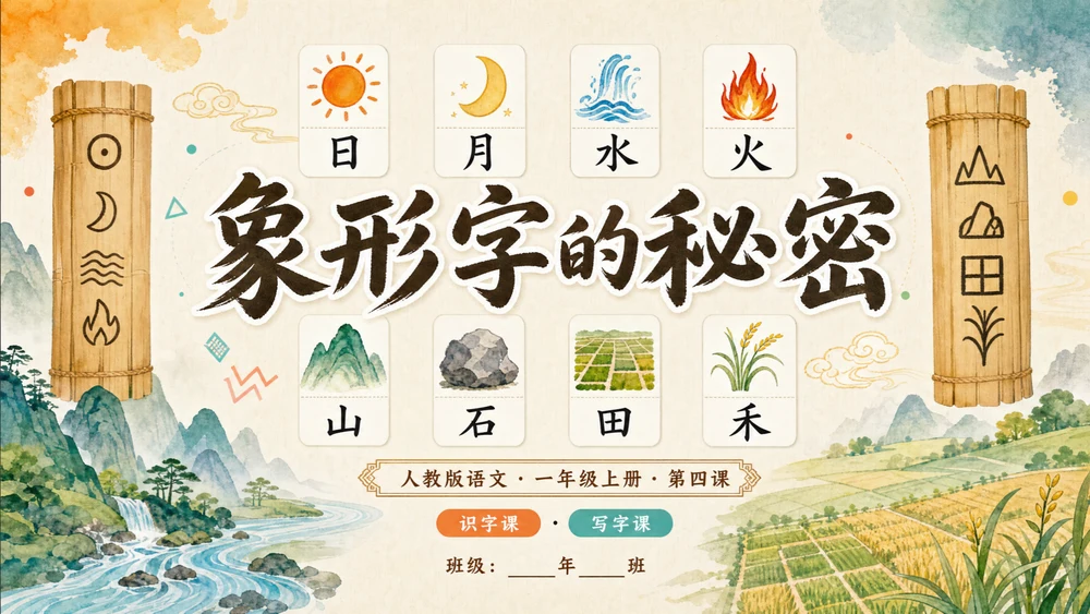 一年级语文统编版上-识字·日月山川·第一课时