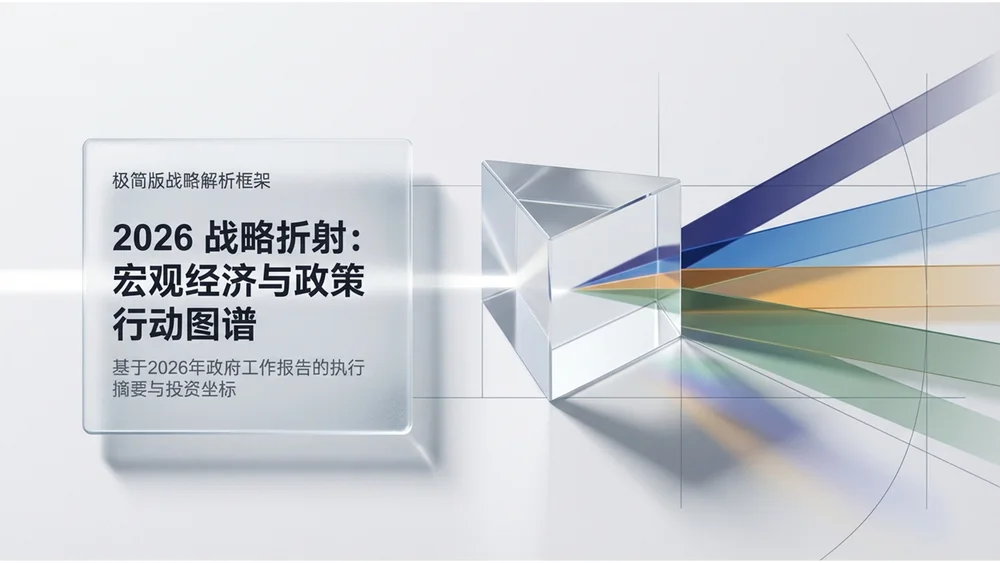 低调多色水晶风格政府工作报告PPT