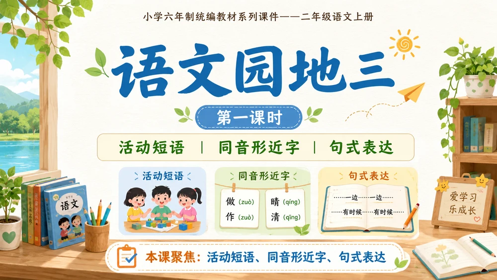 小学六年制统编教材系列课件——二年级语文上册：语文园地三（1）