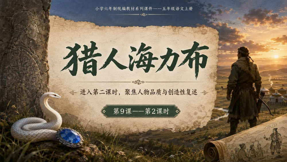 小学六年制统编教材系列课件——五年级语文上册第9课（2）：猎人海力布