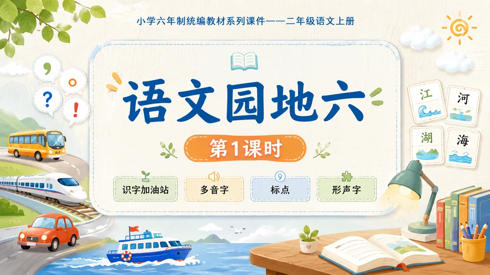 小学六年制统编教材系列课件——二年级语文上册：语文园地六（1）