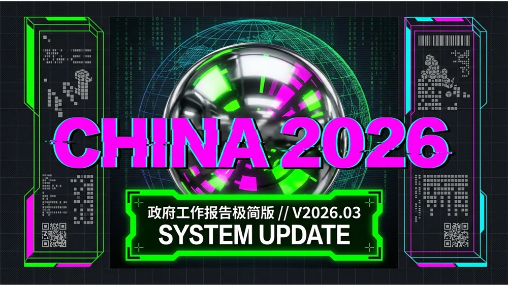 酸性朋克风格荧光政府工作报告PPT