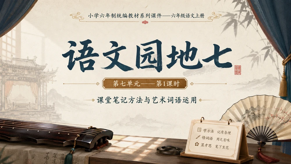 小学六年制统编教材系列课件——六年级语文上册：语文园地七（1）