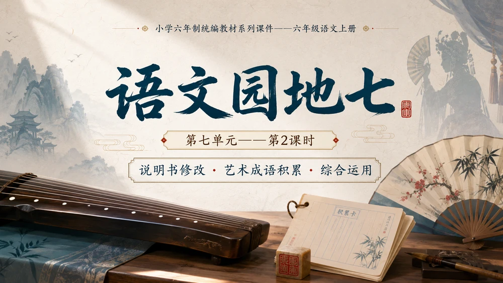 小学六年制统编教材系列课件——六年级语文上册：语文园地七（2）