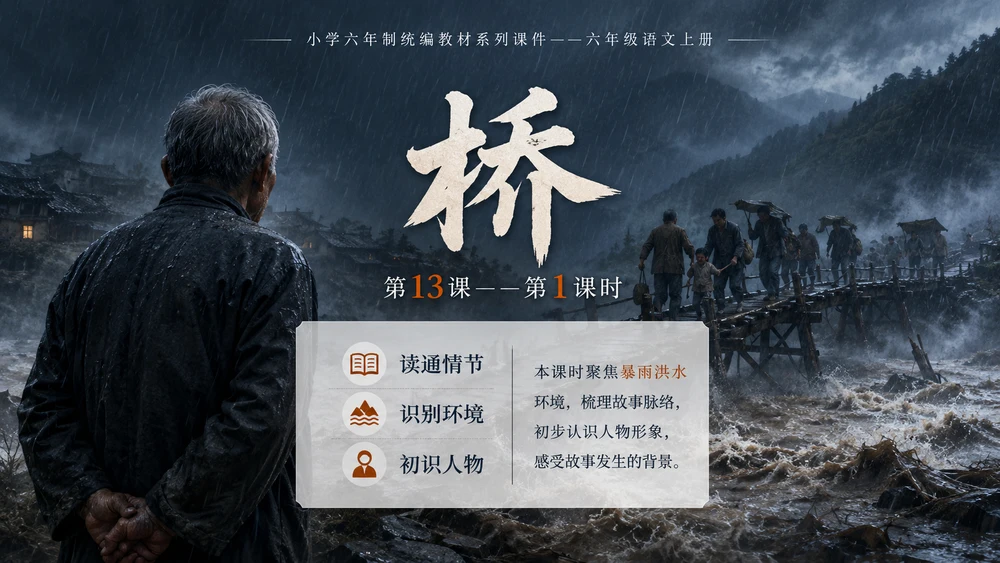 小学六年制统编教材系列课件——六年级语文上册第13课（1）：桥