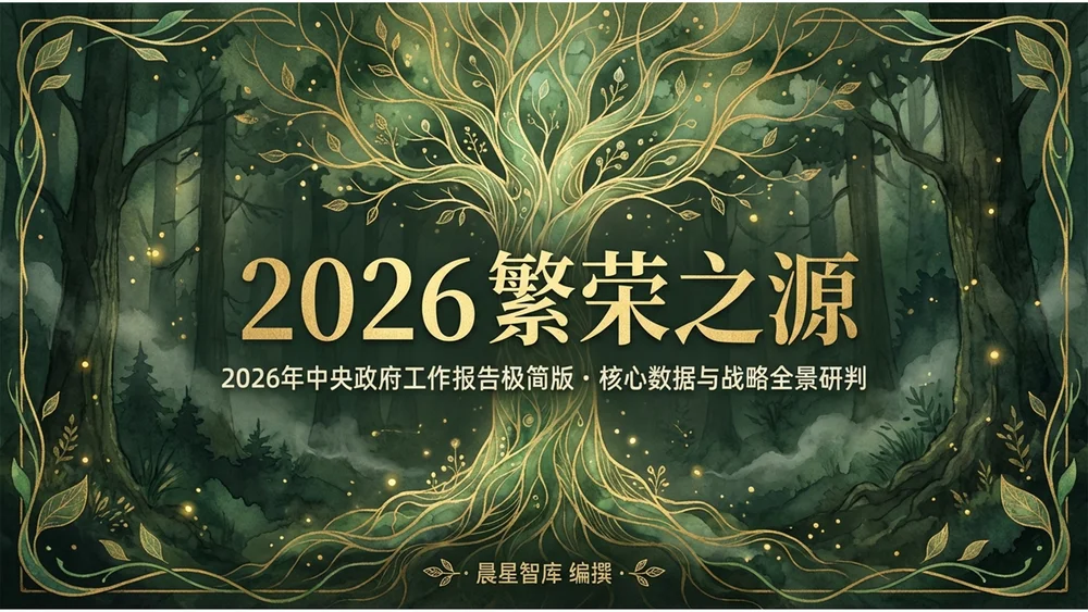 绿色精灵森林手绘风格政府工作报告PPT