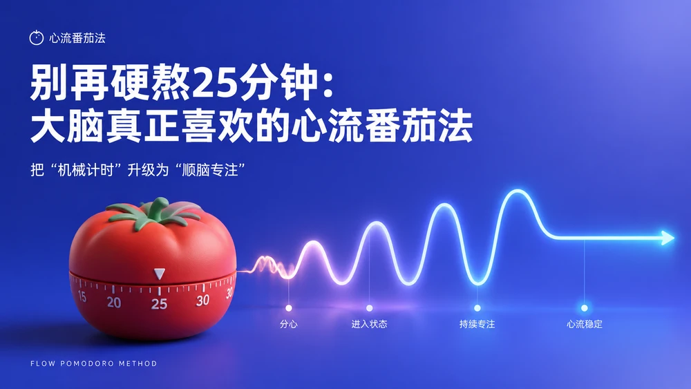 别再硬熬25分钟：大脑真正喜欢的心流番茄法