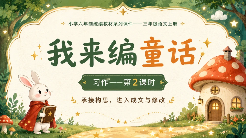 小学六年制统编教材系列课件——三年级语文上册习作：我来编童话（2）