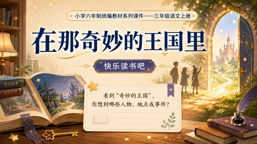 小学六年制统编教材系列课件——三年级语文上册：在那奇妙的王国里