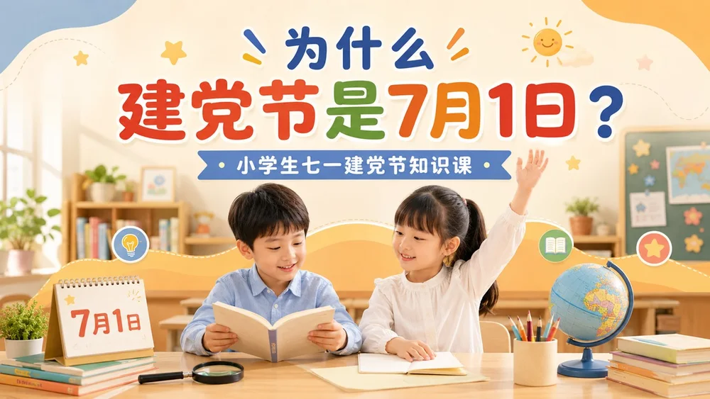 为什么建党节是7月1日？小学生七一建党节知识课PPT课件