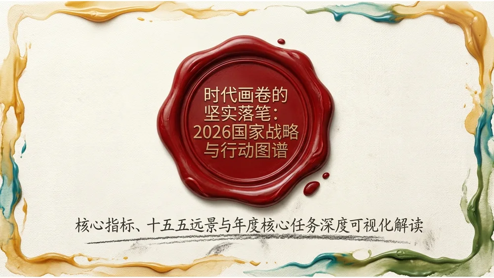 彩色油漆蜡画风格政府工作报告PPT