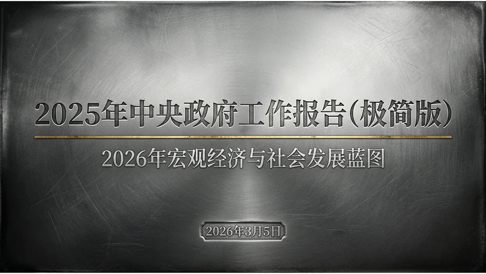 银版摄影风格金属政府工作报告PPT