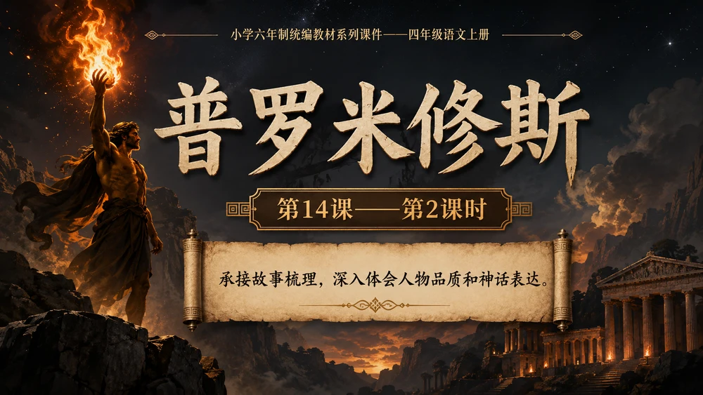 小学六年制统编教材系列课件——四年级语文上册第14课（2）：普罗米修斯