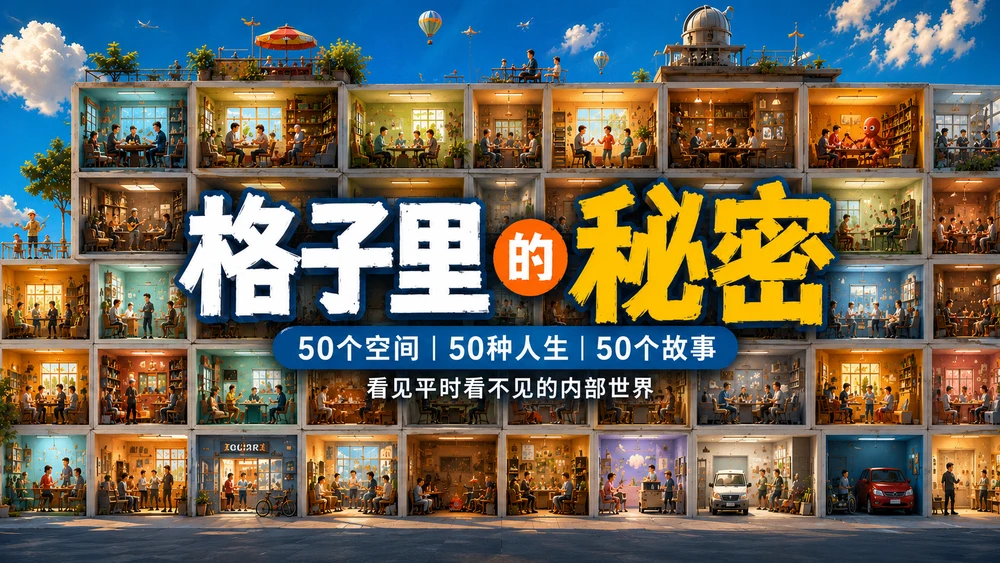 格子里的秘密PPT-一组创意AI出图