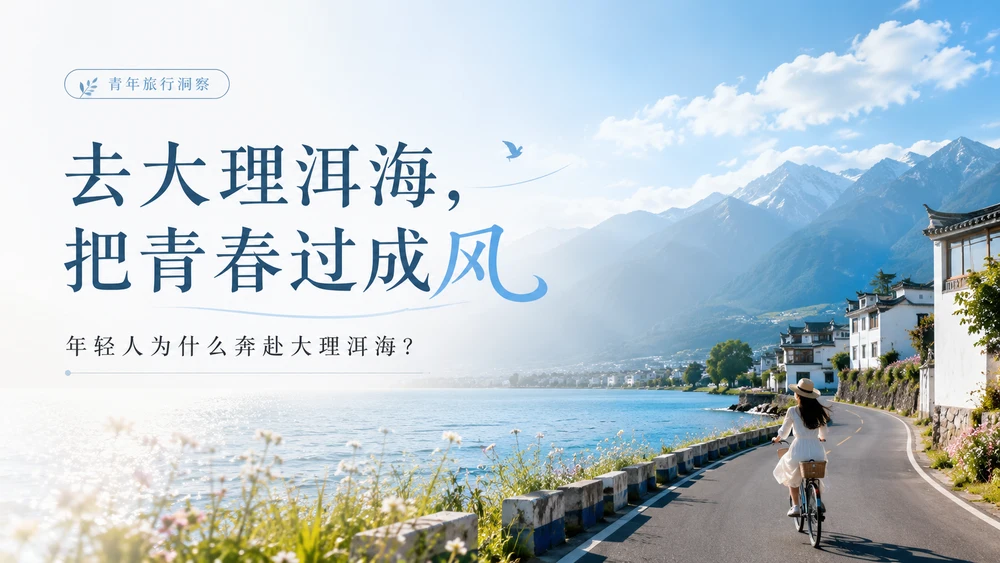 去大理洱海，把青春过成风｜年轻人文旅目的地洞察型PPT