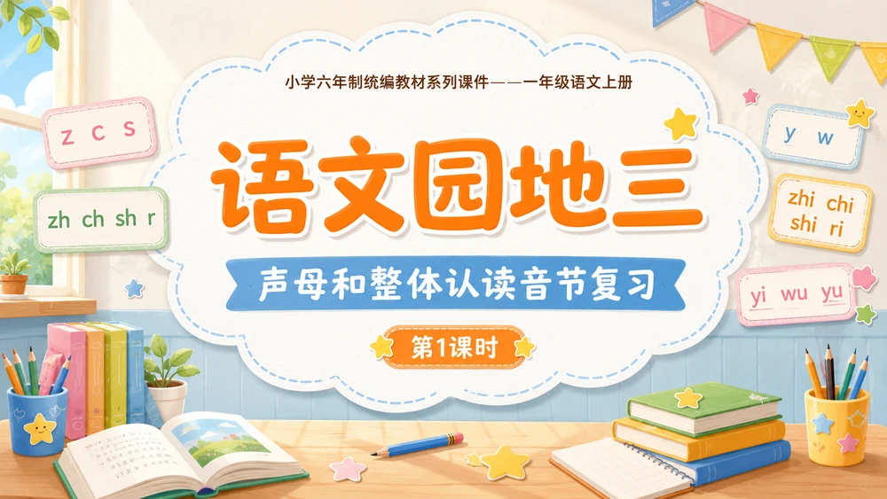 小学六年制统编教材系列课件——一年级语文上册：语文园地三（1）