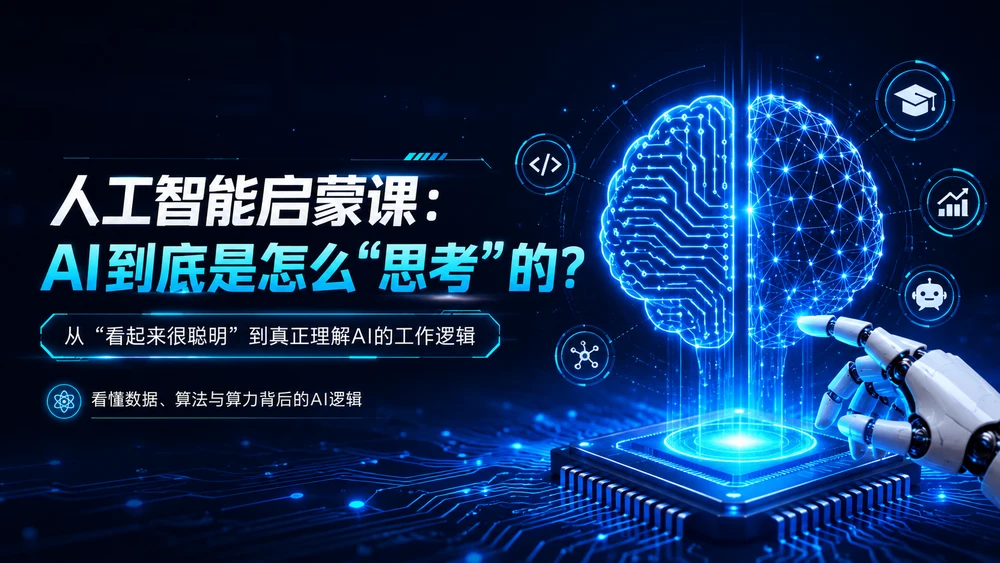 人工智能启蒙课：AI到底是怎么“思考”的？青少年AI科普PPT课件