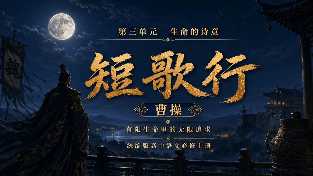 统编版高中语文必修上册《短歌行》