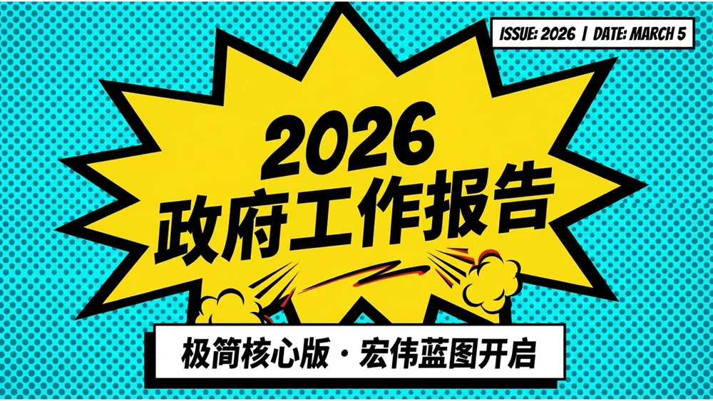 荧光色块罗伊·利希滕斯坦风格政府工作报告PPT