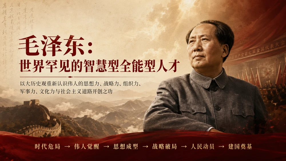 毛泽东：世界罕见的智慧型全能型人才｜毛主席逝世50周年纪念专题PPT