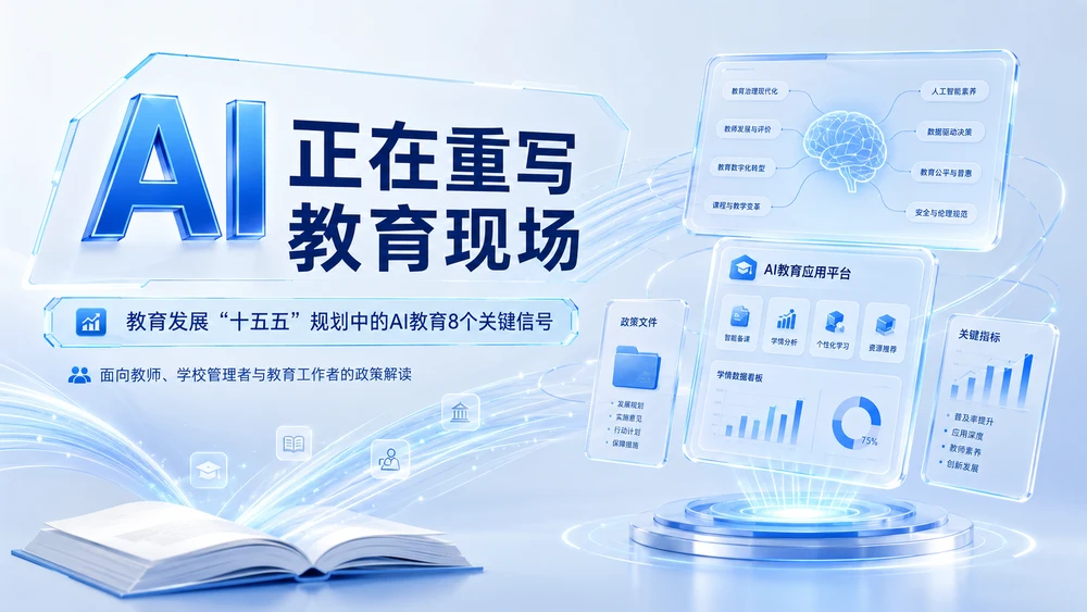 AI正在重写教育现场｜教育发展“十五五”规划中的AI教育8个关键信号PPT