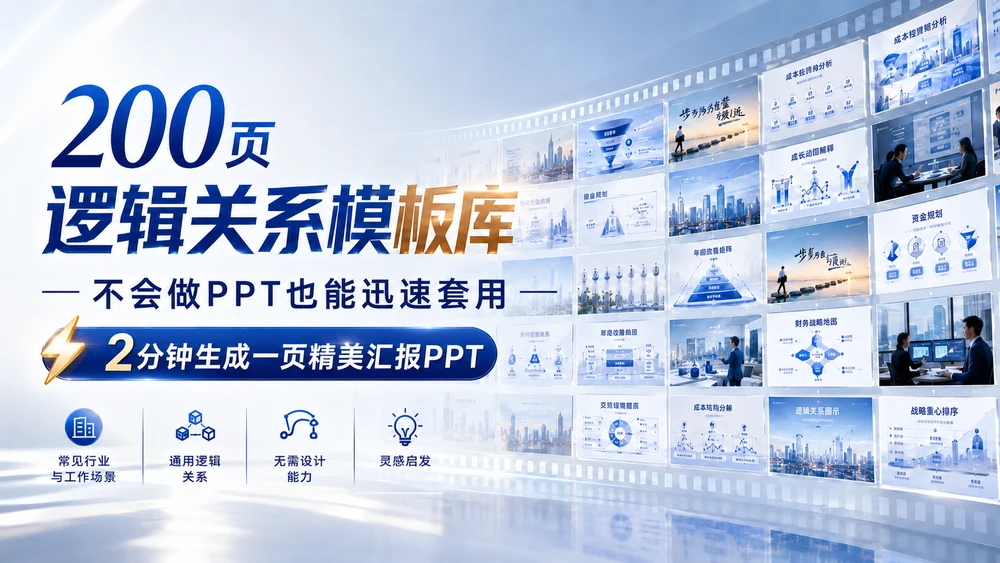 快速套用生成多类型页面-200张逻辑关系页模版库