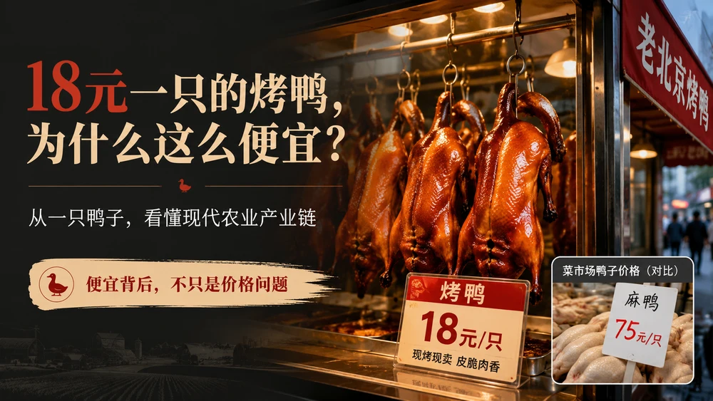 18元一只的烤鸭，为什么这么便宜？｜知识科普、工业科技PPT