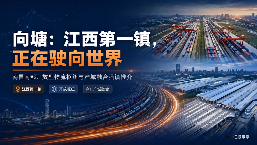 向塘：江西第一镇，正在驶向世界｜区域形象推介型PPT